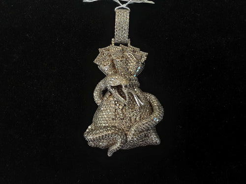 Diamond Pendant - Silver 64 grams