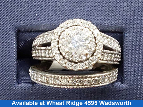 Ring - Engagement Set - White Gold 14k (.585) 8.6 grams Size 8