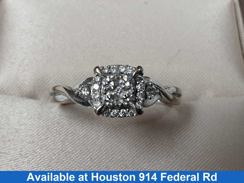 Ring - Engagement Set - Yellow Gold 10k (.417) 4 grams Size 8.5