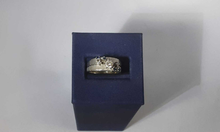 Ring - Engagement Set - White Gold 14k (.585) 6.4 grams Size 7.5