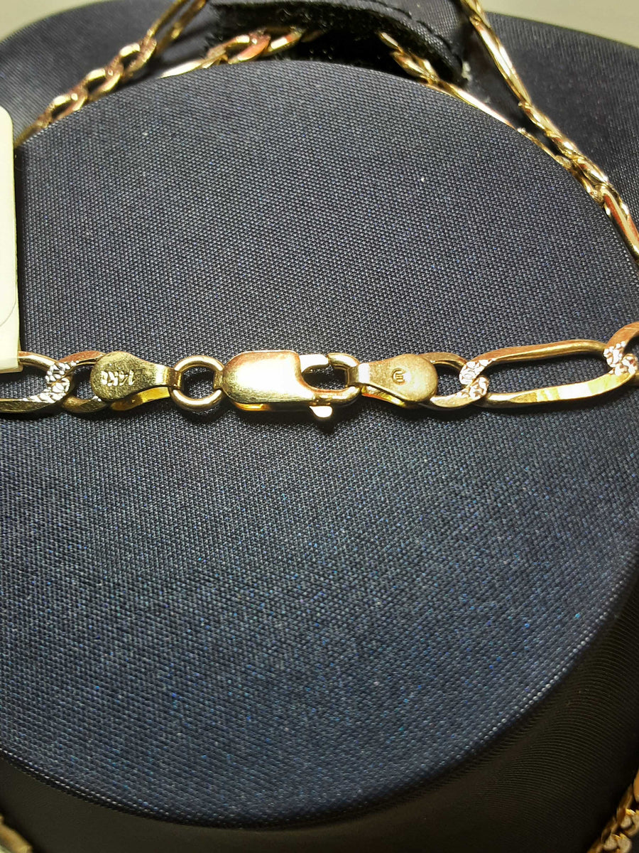 Figaro Chain - Yellow Gold 14k (.585) 21.1 grams 27 inch