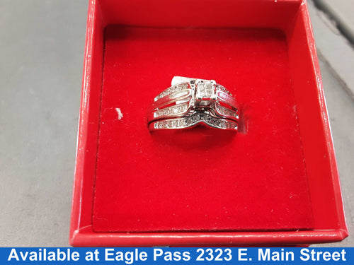 Ring - Engagement Set - White Gold 14k (.585) 3.5 grams Size 7