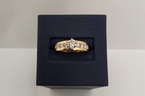 Ring - Wedding Set - Yellow Gold 14k (.585) 5.04 grams Size 20