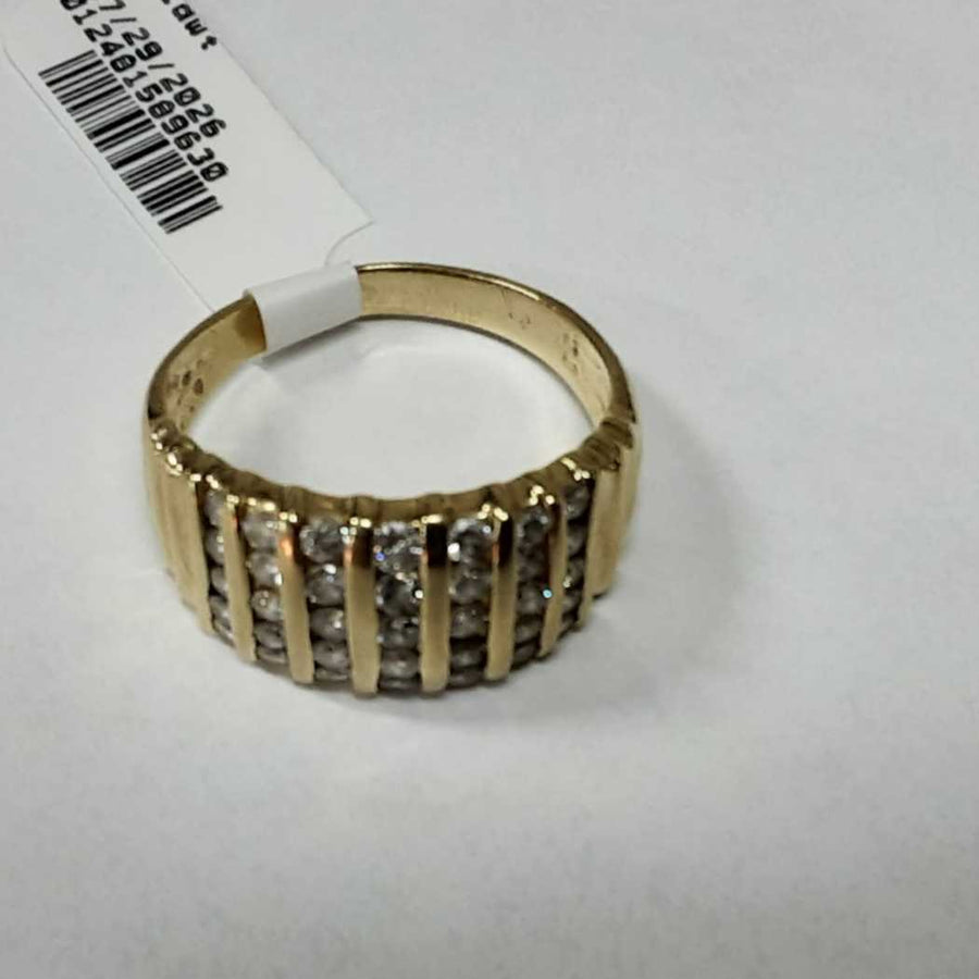 Women's Ring - Anniversary - Yellow Gold 14k (.585) 5.9 grams Size 9