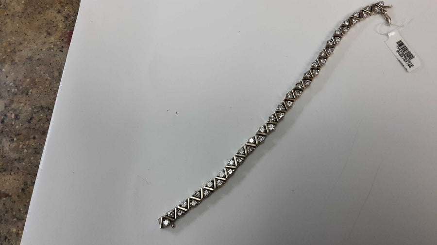 Tennis Bracelet - White Gold 14k (.585) 21.7 grams 7 inch