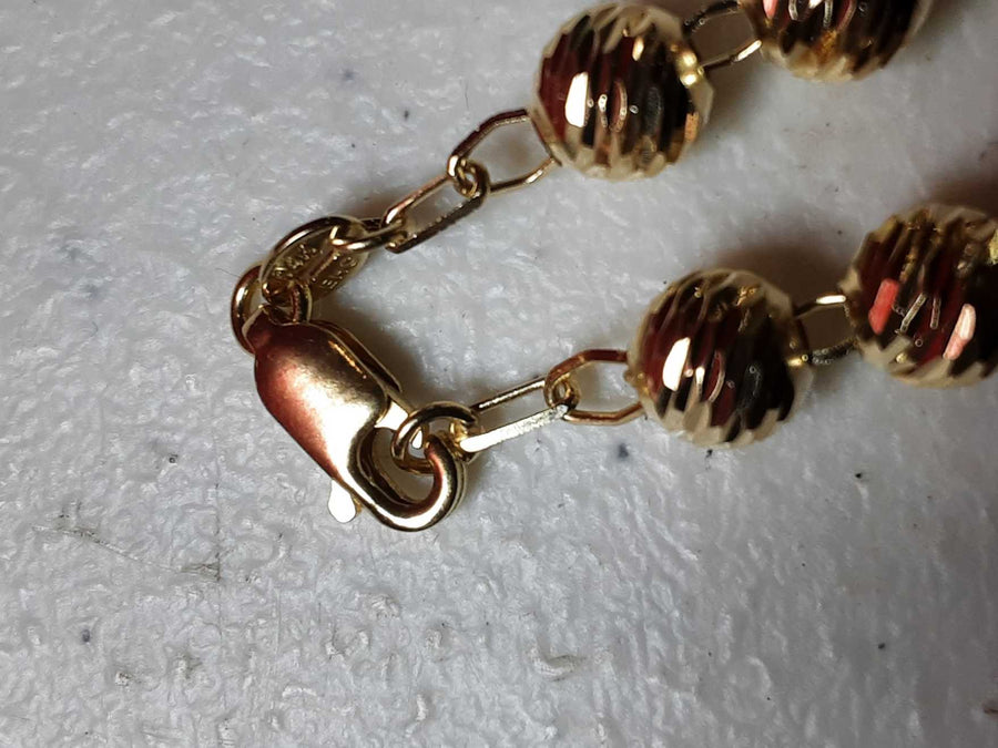 Bead Chain - Yellow Gold 14k (.585) 21.8 grams 34 inch