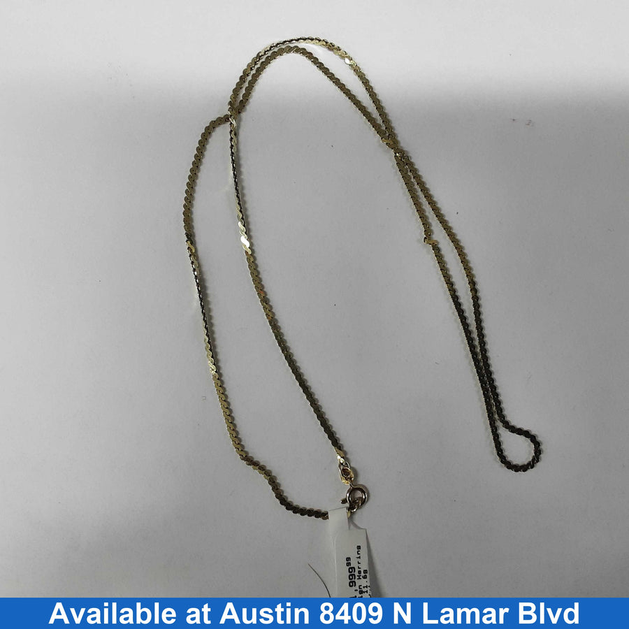 Herringbone Chain - Yellow Gold 14k (.585) 11.6 grams 20 inch