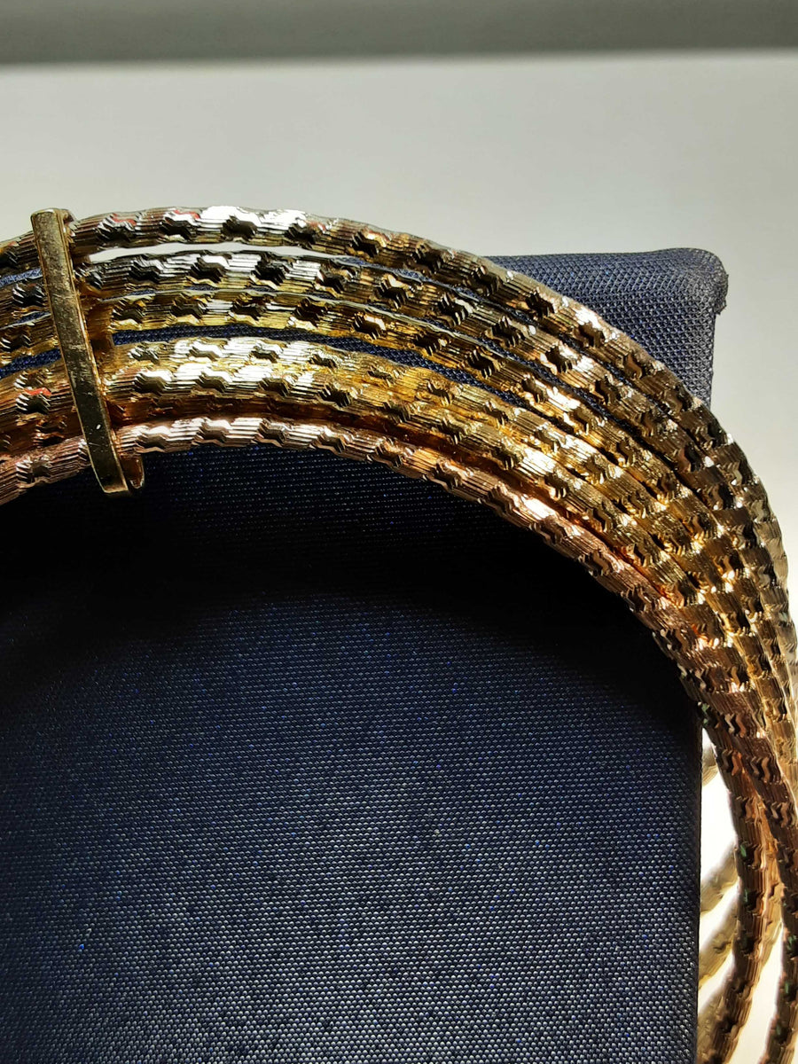 Bracelet - Tricolor Gold 14k (.585) 19.2 grams 7 inch