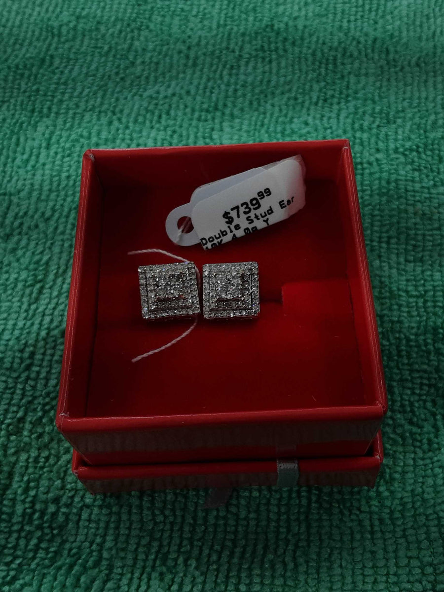 Double Stud Earring - Yellow Gold 10k (.417) 4 grams