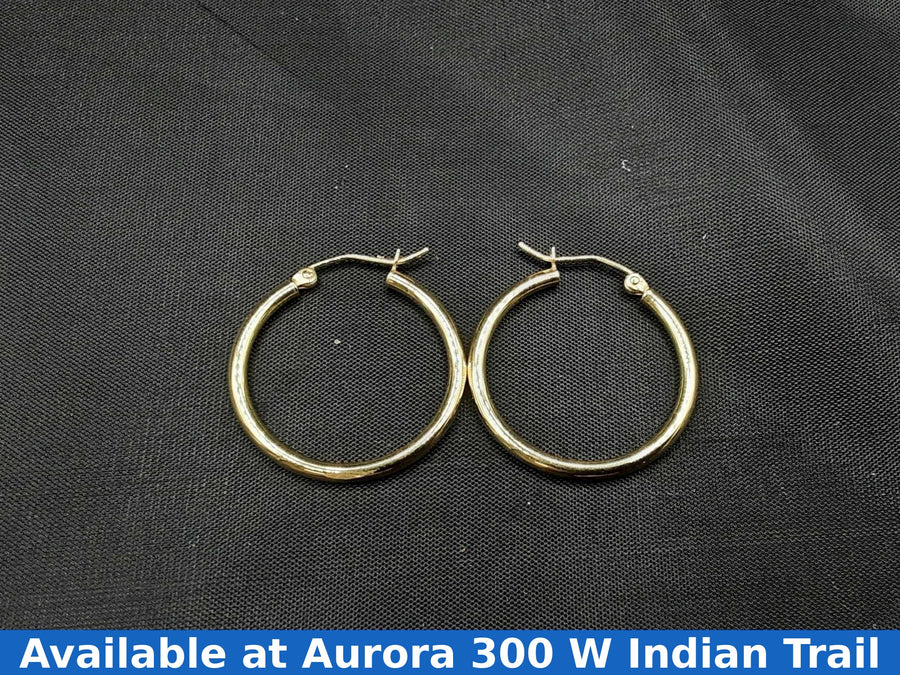 Hoop Earrings - Yellow Gold 14k (.585) 1.6 grams