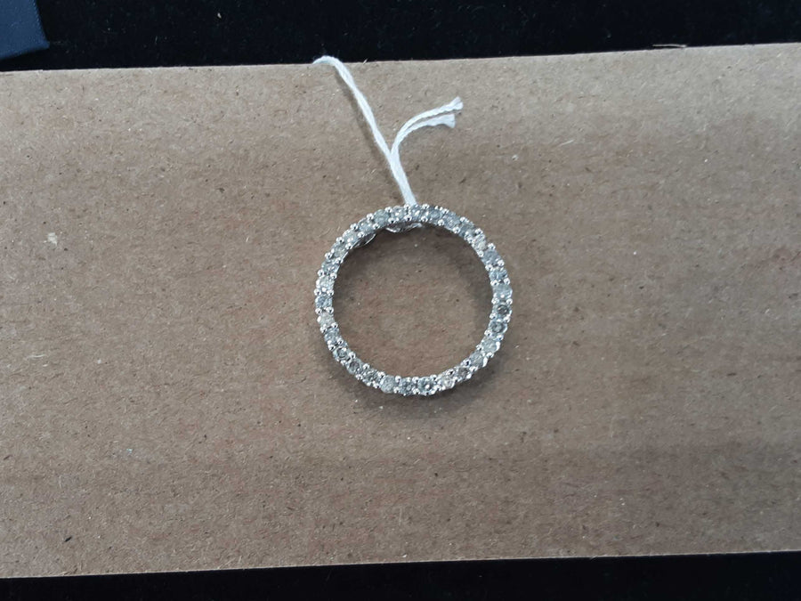 Diamond Pendant - White Gold 14k (.585) 3.4 grams