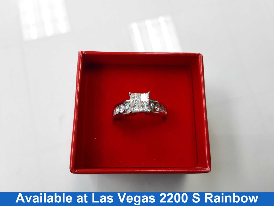 Ring - Engagement Set - White Gold 14k (.585) 6.7 grams Size 7