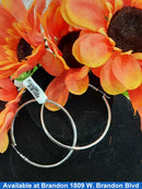 Bangle Earrings - White Gold 14k (.585) 2.9 grams