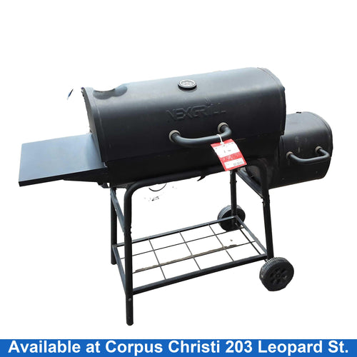 Nexgrill 29 In Barrel Offset Smoker Black Charcoal Grill / Smoker