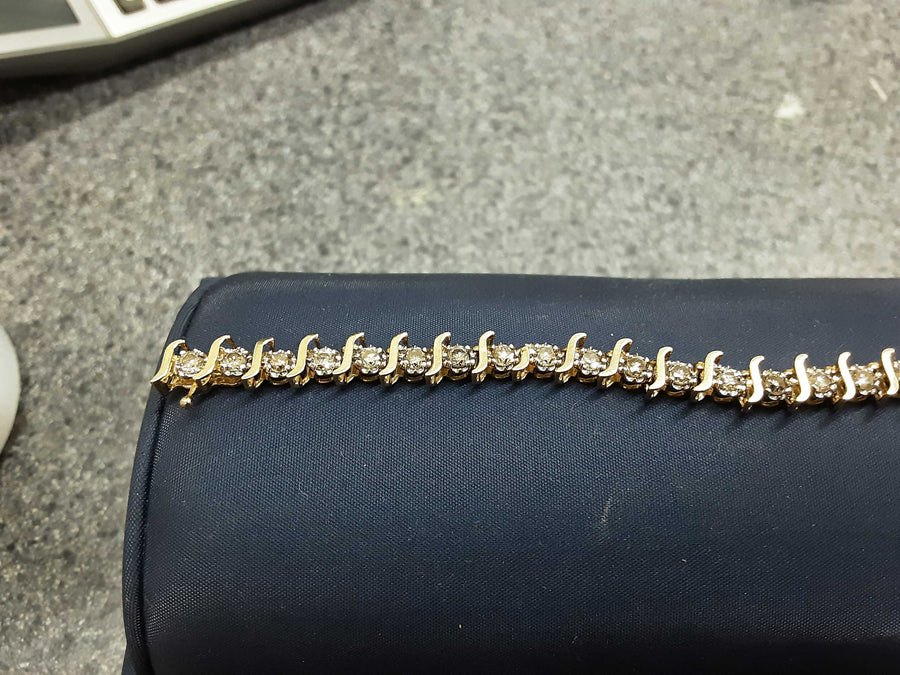 Tennis Bracelet - Yellow Gold 14k (.585) 12.1 grams 7 inch