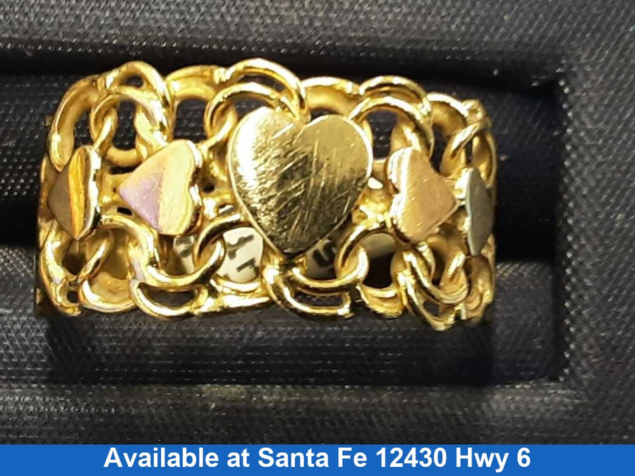 Women's Ring - Tricolor Gold 10k (.417) 2.4 grams Size 5.5
