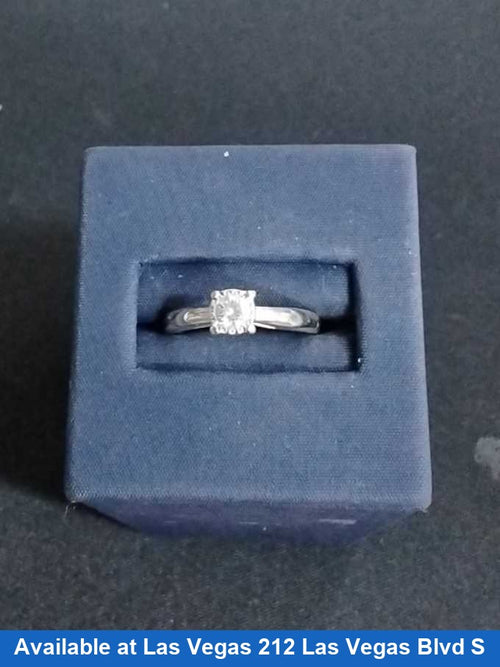 Women's Ring - Solitaire - White Gold 10k (.417) 2 grams Size 20