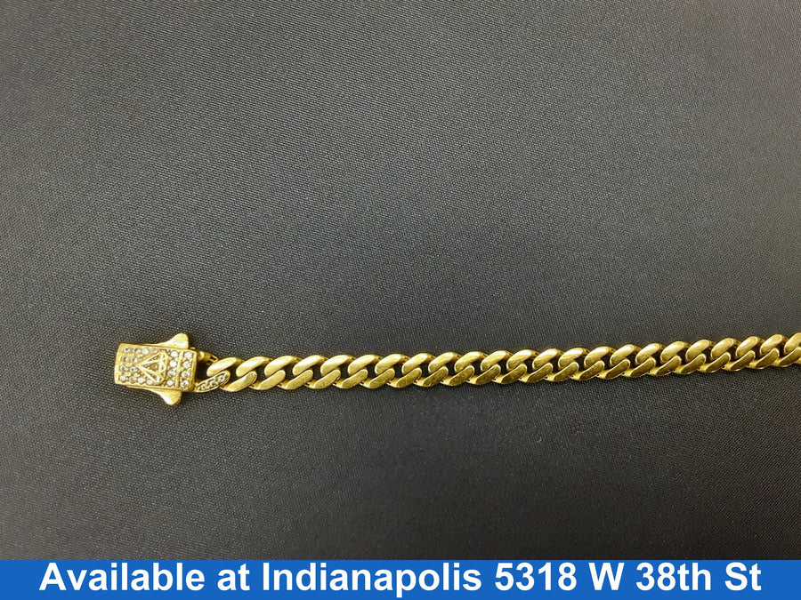 Cuban Link Bracelet - Yellow Gold 14k (.585) 8.1 grams 7 inch