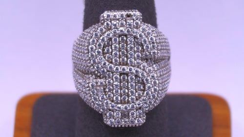 Dollar Ring - Silver 12.8 Grams Size 10