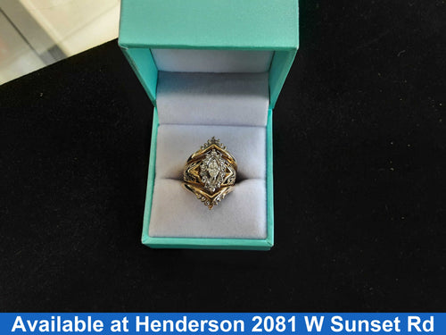 Ring - Wedding Set - Yellow Gold 10k (.417) 8 grams Size 7.5