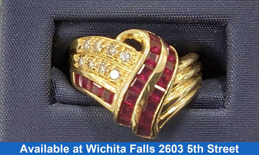 Women's Ring - Yellow Gold 14k (.585) 6.4 grams Size 20