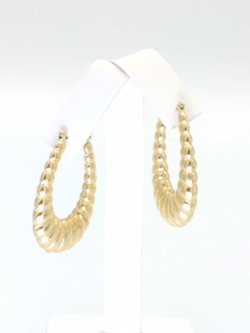 Shrimp Earrings - Yellow Gold 10k (.417) 6.7 grams