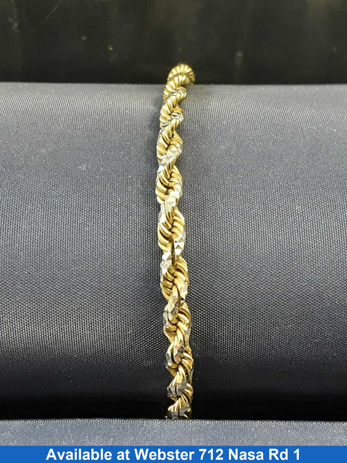 Rope Bracelet - Tricolor Gold 10k (.417) 11.2 grams 8 inch