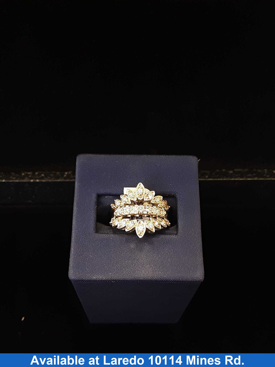 Ring - Wedding Set - White Gold 14k (.585) 6.8 grams Size 20