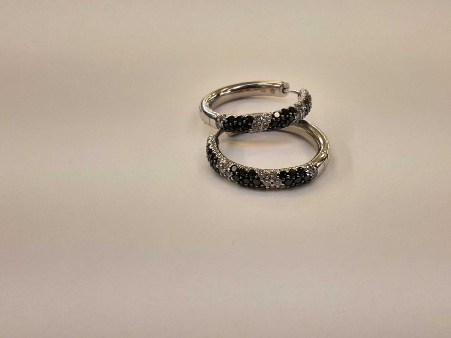 Bangle Earrings - White Gold 14k (.585) 7.2 grams