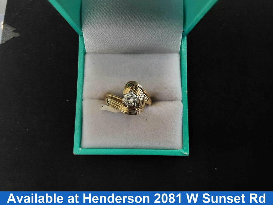 Ring - Engagement Set - Yellow Gold 14k (.585) 5.4 grams Size 6.5
