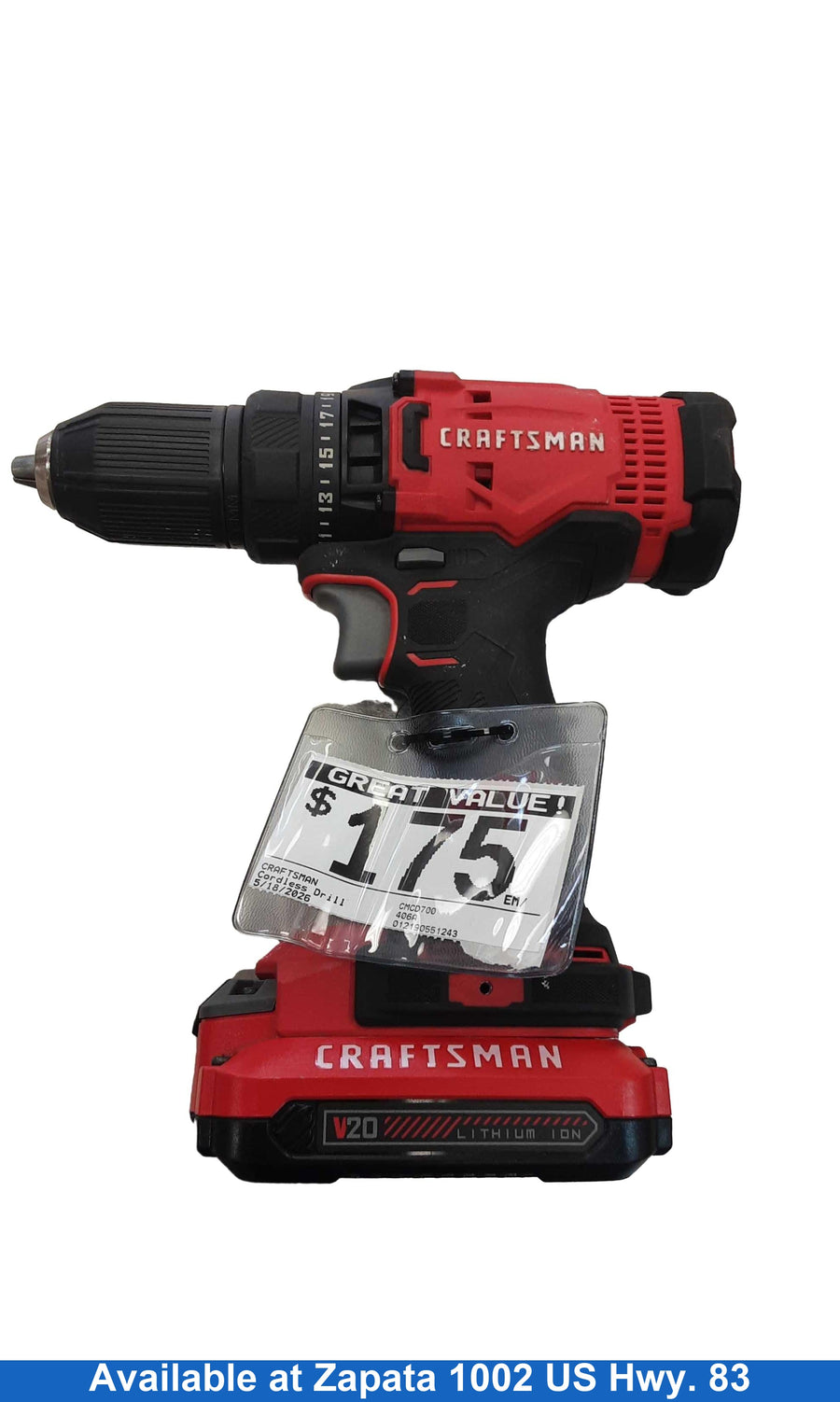 Craftsman Cmcd700 Red Cordless Standard Drill W/ Polesaw