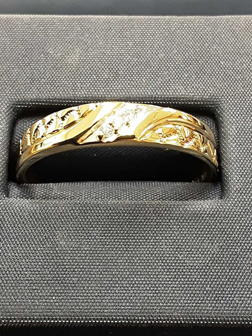 Men's Ring - Yellow Gold 10k (.417) 3.2 grams Size 13.5