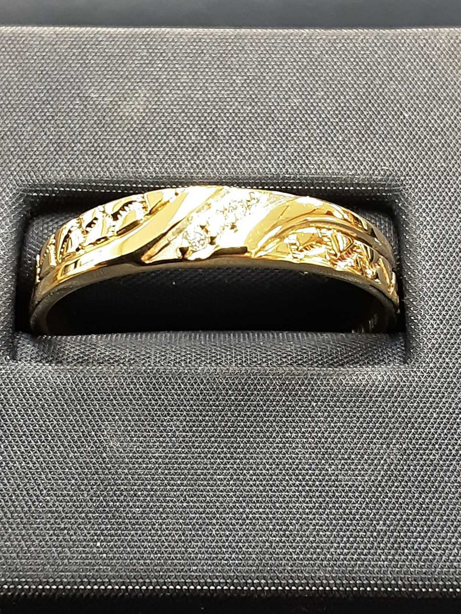 Men's Ring - Yellow Gold 10k (.417) 3.2 grams Size 13.5