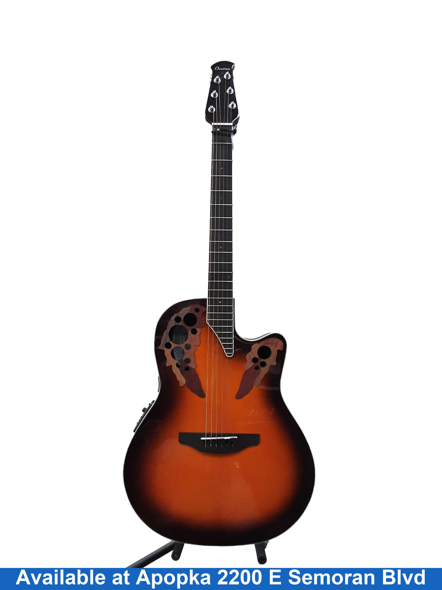 Ovation Ce48-1-g Brown Acoustic / Electric Classic Guitar