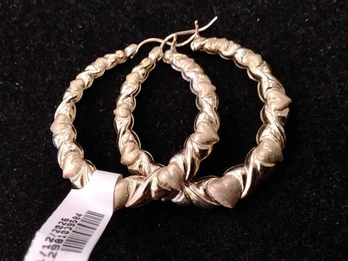 Hoop Earrings - Yellow Gold 10k (.417) 4.5 grams