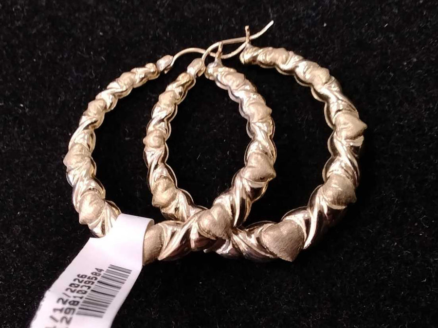 Hoop Earrings - Yellow Gold 10k (.417) 4.5 grams