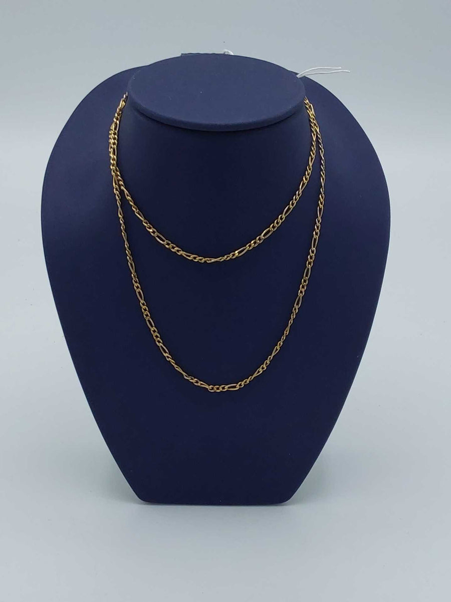 Figaro Chain - Yellow Gold 14k (.585) 3.4 grams 23 inch