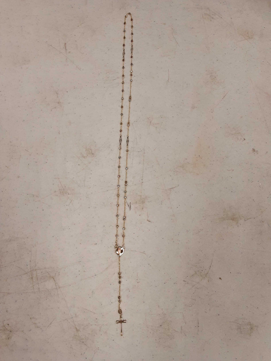 Bead Chain - Tricolor Gold 10k (.417) 4.4 grams 27 inch