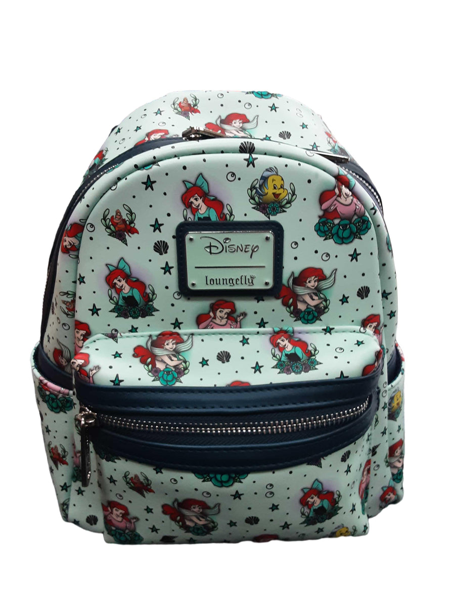 Loungefly Ariel Backpack Blue Purse / Handbag