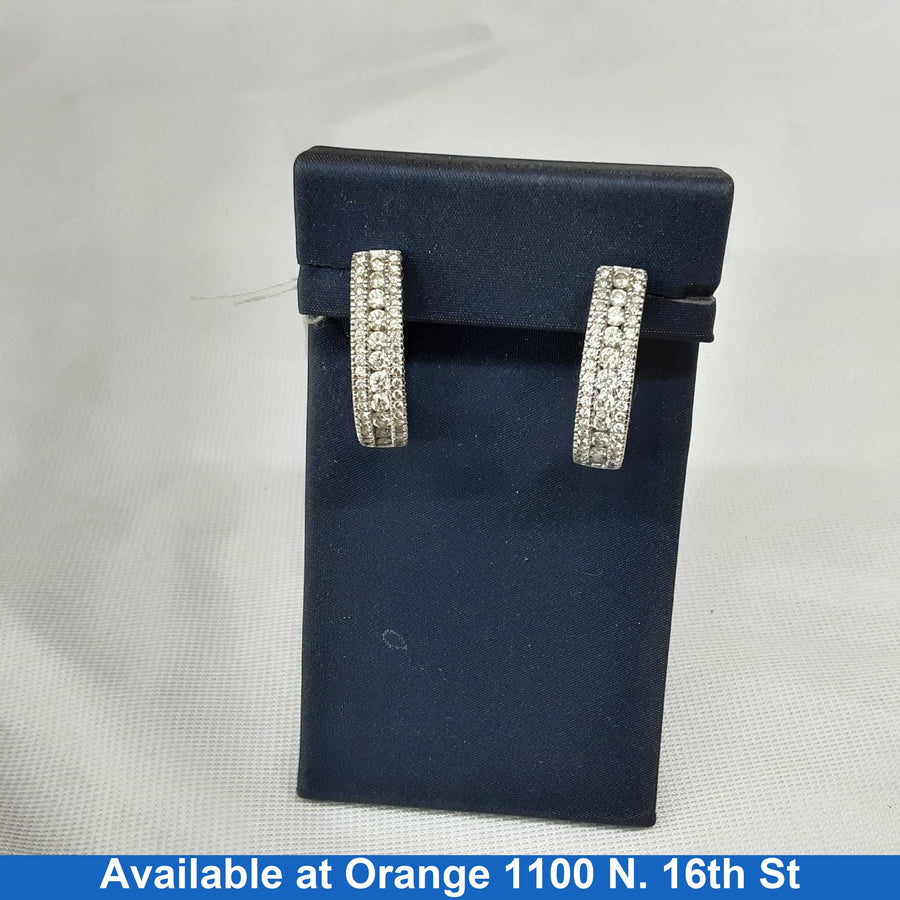Hoop Earrings - White Gold 14k (.585) 7.6 grams
