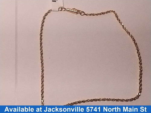 Rope Bracelet - Yellow Gold 14k (.585) 3.9 grams 11 inch