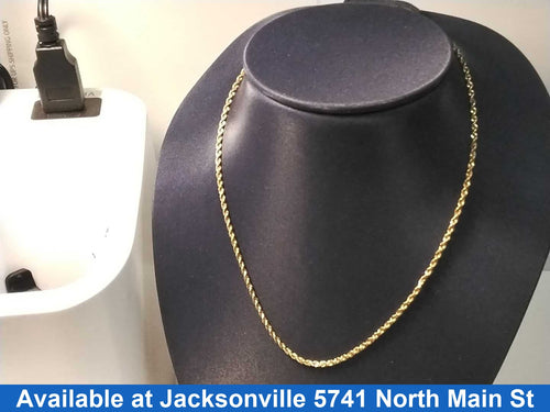 Rope Chain - Yellow Gold 14k (.585) 4.1 grams 18 inch