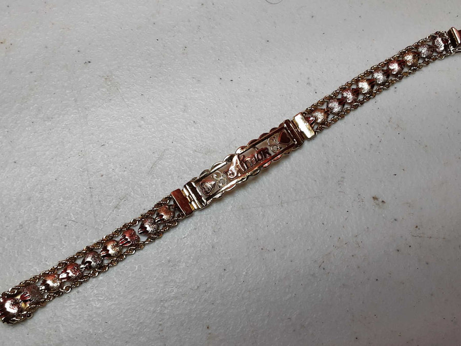 ID Bracelet - Tricolor Gold 14k (.585) 14.2 grams 7 inch