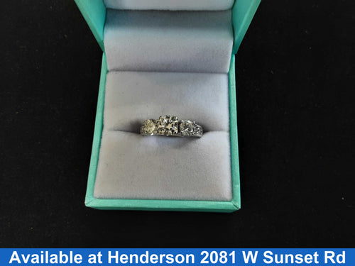 Ring - Wedding Set - White Gold 14k (.585) 4 grams Size 5