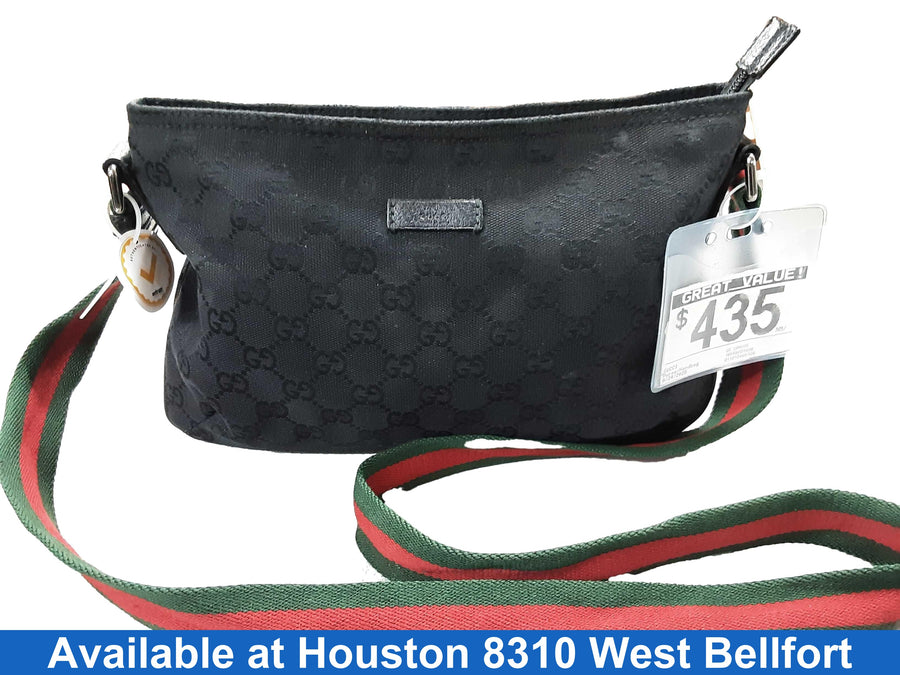 Gucci Gg Canvas Black Purse / Handbag
