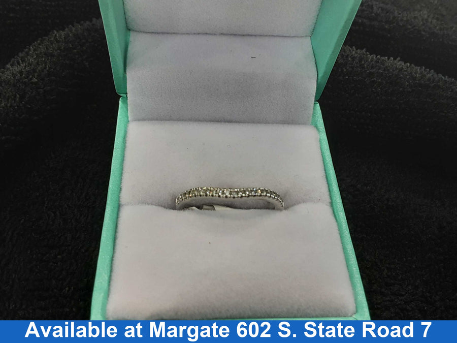 Ring - Wedding Band - White Gold 14k (.585) 2 grams Size 6