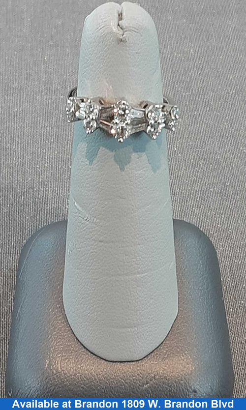 Women's Ring - Anniversary - White Gold 18k (.750) 3.6 grams Size 5