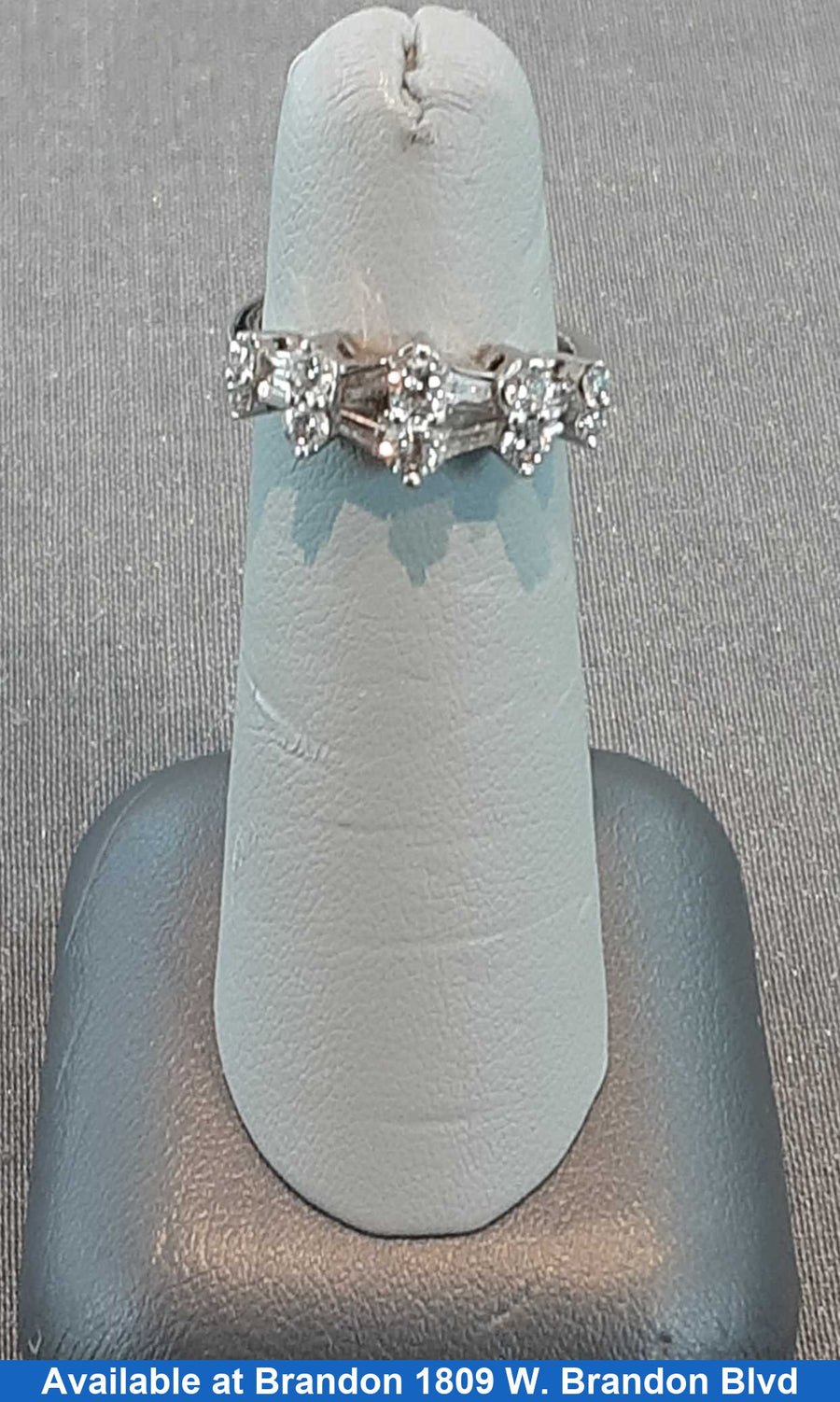 Women's Ring - Anniversary - White Gold 18k (.750) 3.6 grams Size 5