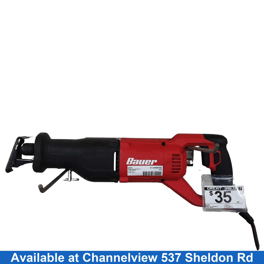 Bauer 1975e-b Red Corded Reciprocating Saw