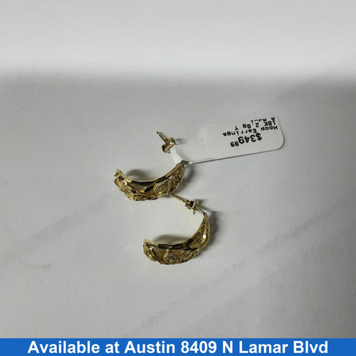 Hoop Earrings - Yellow Gold 10k (.417) 2.8 grams